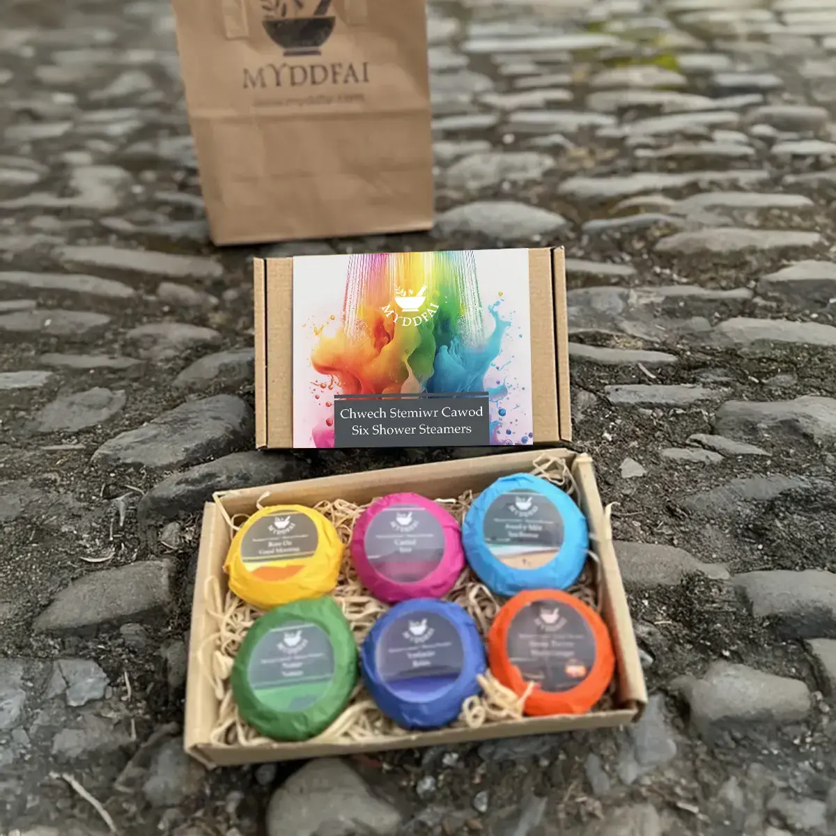 Six Shower Steamers - Chwech Stemiwr Cawod