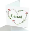 Greeting Card Cariad (Love - Flowers)