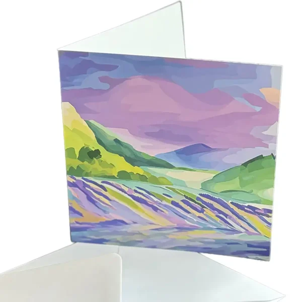 Greeting Card Lavender Field