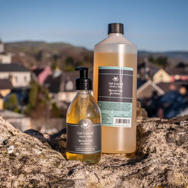 Shower Gel Awel y Môr (Sea Breeze, 250ml bottle with 1L refill)