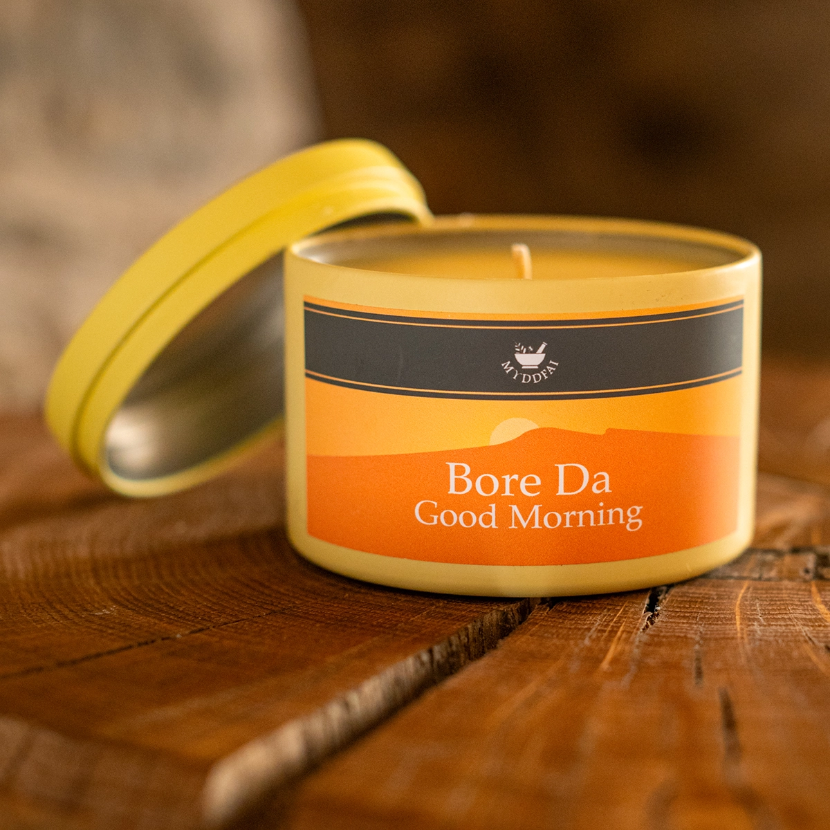 Candle Bore Da (Good Morning) Luxury Soy Wax Candle in tin