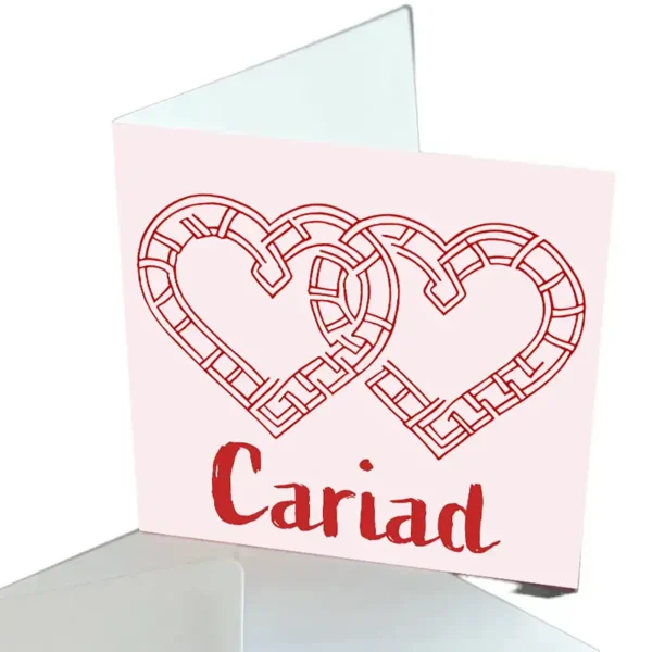 Greeting Card Cariad Love (Hearts)