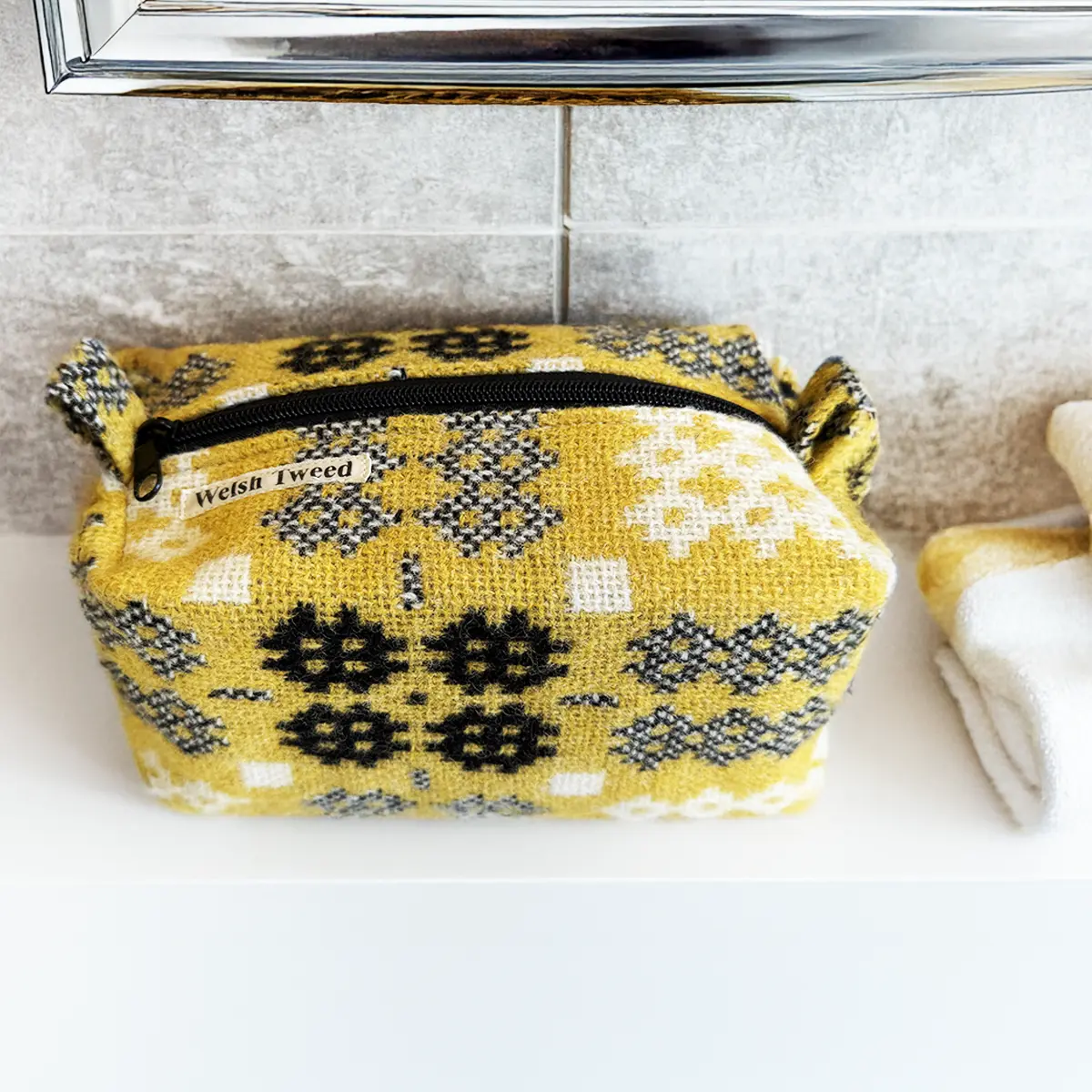 Myddfai Yellow Welsh Tweed Bashbag
